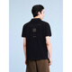 GXG men's shopping mall same style letter embroidered polo shirt men's 24 summer black 180/XL