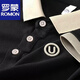 Lomon Cotton Summer Polo Shirt Herren kurzärmelige neue gestickte u lässige, vielseitige T-Shirt Original Single Top Trend [Stickerei H] Khaki-9901 m 48 schlägt 90-110jin vor [Jin gleich 0,5 kg]