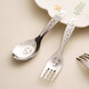 Onlycook316 stainless steel fork, fruit fork, dessert fork, children's baby food supplement tableware, fork and spoon set-Panda