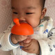 Mombella (mombella) small mushroom teether baby chewing gum baby anti-eating hand artifact to soothe oral appetite period 0-3-6-8 months and above with security code light blue