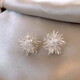 S925 Silver Needle Dandelion Fireworks Earrings for Women High-end and Unique New Earrings Niche Design Light Luxury Earrings S925 Silver Needle Dandelion Fireworks Earrings