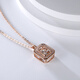 Chuansen 18K rose gold diamond necklace, perfume bottle, smart masonry pendant, natural real diamond colored gold pendant, not graded below 20 points, rose gold, total 11 points, diamond (single pendant) F-G