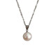 Apocalypse Century Freshwater Pearl Pendant Single White Ball Pendant Necklace 925 Silver Chain 8-9mm Pearl Gold Pendant + 45cm Chain