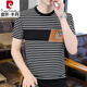 Pierre Cardin 2025 T-shirt à manches courtes pour hommes T-shirt à la mode d'été Sweat-shirt à manches à manches à manches 2025 Top décontracté 9898 White M