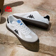 KAPPA women's shoes versatile German training shoes for women 2025 summer new breathable casual sneakers retro lightweight shoes for women classic white/black 38