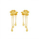 KZD Old Phoenix Gold Store Style Ancient Tassel Lotus Yellow I Gold Earrings Wedding Lotus Lotus Gold Earrings 18K Ring Pair of Lao Fengxiang Same Style