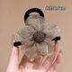 Rhinestone polka dot mesh sunflower clip for women 2025 new high-end bubble shark clip back of head hair clip black 1 piece
