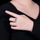 HEEKAIYI Royal Sapphire Ring Women's 18K Diamond Ring Luxury Chinese Valentine's Day Birthday Gift for Wife and Girlfriend <Lifetime Warranty> 1.16 carat 18K gold inlay