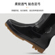 Chaussures de pluie Batravel double étoile, acid-résistants, résistants à l'usure, antidérapants de pluie du tube à tube chaussures d'eau travaillent des bottes sanitaires noires 42