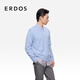 ERDOS Early Autumn Plush Blended Skin Friendly Lightweight Loose Straight Versatile Men's Wool Sweater Fresh Ink Blue L 175/96A