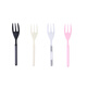 Magic Bean Shenghuo Disposable Black Forest Cake Fork Individually Packaged Three-Tine Thickened Transparent Dessert Fruit Fork 10cm Mooncake Fork Pink - Length 10cm - 100 pieces individually packed