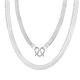 CHINA GOLD PT950 Smart Snake Bone Chain Plain Chain Platinum Necklace as a Birthday Gift for My Girlfriend and Wife Smart Snake Bone Chain About 12g
