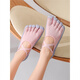 Japanese five-finger shoes for women fitness professional indoor sports split-toe non-slip wear-resistant strength training breathable Pilates gray pink/lace-up five-finger shoes 34