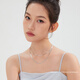 Lukfook Jewelry Cheng Yi same style platinum necklace snake bone chain platinum 950 plain chain clavicle chain price about 6.58 grams
