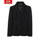 Haoyao professional suit suit jacket formal wear for women autumn and winter large size fat mm college student interview business commuting small suit black suit + pants + shirt 3XL size (weight 130-140)