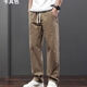 Chaoxiden work pants for men straight-leg work wear work clothes pants trousers resistant to tear and wear-resistant auto repair work pants loose labor protection pants black + gray [two-piece] 2XL Recommended 145-160Jin [Jin equals 0.5 kg]