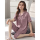 Langsha 2025 Neue Pyjamas für Frauen im Sommer kurzärmelige Kumpelhosen für Sommer loser großer Strickjacke für Outdoor-Kleidung NX9893 M