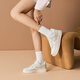 Nike (Nike) Женская повседневная обувь летние новые воздушные силы 1'07 AF1 ВВС № 1 ботинки для ботинки износостойкие спортивные обувь IB3881-001 Белое/металлическое серебро/порошок частицы 39