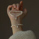 BZK Pure Silver Two Worlds Happy Pearl Lotus Bracelet New Exquisite Bracelet Bracelet Heart Suiwuwu Pearl Lotus Yichangqingsu 1.126599g New store opened, sold out