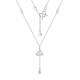 Bank of China Yijin PT950 Crushed Ice Skirt Platinum Pendant Women's Necklace Platinum Chain Set Birthday and Valentine's Day Gift for Girlfriend Crushed Ice Skirt Set Chain Gold Weight Approximately 5.3g