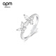 APM Monaco LUMIERE Series Butterfly Ring Gift Box 925 Silver Women's Ring