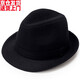 Fashionable and charming autumn and winter gentleman's hat woolen fabric thickened middle-aged and elderly men's jazz hat retro old man hat casual hat black L 60-61cm