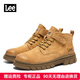 Lee Martin Boots Herren Herbst und Winter warm und samtige Männerstiefel Männer und Frauen gleiche Paar Stiefel 2025 neue große gelbe Stiefel gelb 41 Lederschuhgröße Herrenstil