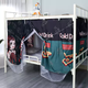 Yusenyi Student Dormitory Mosquito Net Bed Curtain Integrated Blackout Fully Surrounded Upper Bunk and Lower Bunk Universal Bed Surround Dormitory Single Bed Cover Starry Sky Elk* Fabric Top Three Sides and Top Blackout + Mosquito Net Suitable for 1.2m wide bed 120 wide * 190 long * 115 high