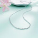 China Gold (CHINA GOLD) platinum necklace pt950 platinum O-shaped chain plain chain for men and women new birthday Qixi Festival gift for girlfriend and wife, about 6.4g
