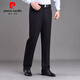Pierre Cardin (Pierre Cardin) Mulberry Seidenhose Herren Sommer dünner mittleren und älteren Gelegenheitsvater High Taille Lose gerade professionelle Anzughose Schwarz [9902] 29