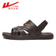 Huili Huili Sandales Sandales d'été masculines Chaussures de plage à l'extérieur douce à la mode sans glissement et non malodorante peut conduire des pantoufles à la mode Huili Sandales 3883 Brown 39