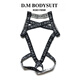 DM men's jumpsuit thong ring letter shoulder strap sexy sexy ring underwear hollow personality gay lilac M100-115Jin Jin equals 0.5 kg