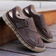 
Men's Sandals 2025 Summer Fashion Casual Sandals Lightweight Breathable Cool One-foot-punching Beach Sandals Slippers Red-brown [Microfiber Leather A677] 40