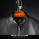 PJL2025 new men's casual slim fit versatile stand-up collar straight zipper genuine deerskin leather jacket black M (130Jin Jin is equal to less than 0.5kg)