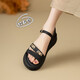 Huilijun shit-skinned sandals for women in summer 2025 new style French fairy style soft sole non-slip women's fashion sandals 9905 beige upgraded version versatile and comfortable 34