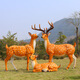 Fuyayi simulated sika deer sculpture ornaments outdoor garden courtyard lawn landscape sketch fiberglass elk animal model No. 3 deer pair
