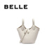 Belle Bag Women's 2025 Summer New Simple Casual Food Basking One-Hourder Crossbody Handheld Bucket Bag BL836BX5 White F