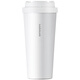Lock Lock Lock meets the Yuanqi thermos cup for women simple portable coffee cup for men and women portable 316 stainless steel cup 400ML white LHC3271WHT