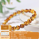 OUCERNY flower amber bracelet natural amber beeswax round beads multi-treasure single circle diy bracelet Baltic inscription gift