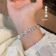 Pure silver 999 enamel butterfly sterling silver women's half bracelet light luxury high-end sweet bracelet gift Shisanyao Mahjong bracelet
