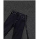POUM ribbon micro-laden jeans for men, vibe, high street handsome trendy brand design, winter velvet warm straight pants, black, regular, black ribbon, L 105-120Jin Jin is equal to 0.5 kg