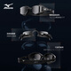 Mizuno (MIZUNO) high-definition waterproof and anti-fog myopia-coated swimming goggles for men and women adult swimming goggles professional training swimming cap set equipment electroplated black silver flat light no prescription