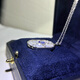 Pool example S925 sterling silver pendant empty support oval 5*7MM natural tanzanite with white mother-of-pearl European retro hangtag simple 7 empty support (excluding gems and necklaces)
