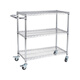 Wen Yijia three-layer tool cart stainless steel color turnover rack trolley truck mobile sorting truck puller handle needs to add layers double handle height