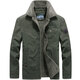 North Wolf Shield Winter Men's Cotton Clothes Plus Velvet Cotton Casual Thick Warm Jackets 3166 Army Green M (Suitable for 110 Jin Jin equals 0.5 kg -125 Jin Jin equals 0.5 kg)