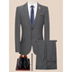 Anniversary Bird Men's Wool Suit Two-piece Business Formal Work Striped Suit Groom Wedding Dress 6157 Gray Check Double Slit M 170/88 Recommended 115-130 Jin Jin is equal to 0.5 kg