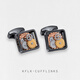 KFLK high-end cufflinks men's gear cufflinks shirt light luxury hollow French cufflinks Cfflinks custom lettering gold