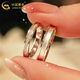 China Gold (CHINA GOLD) pure silver ring for men and women, a pair of rings, a pair of rings, a 520 Valentine's Day birthday gift for your girlfriend, Jianjia and Bailu rings, a pair of rings for couples