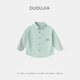 Dudujia 100% cotton children's shirt spring new boys white shirt baby tops girls clothes spring trendy aqua blue 120