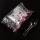 Enshousu disposable spoon thickened plastic 808 hard soup spoon takeout packaged fast food spoon wholesale independent packaging tableware 808 thick transparent simple packaging 50 pieces extra thick
